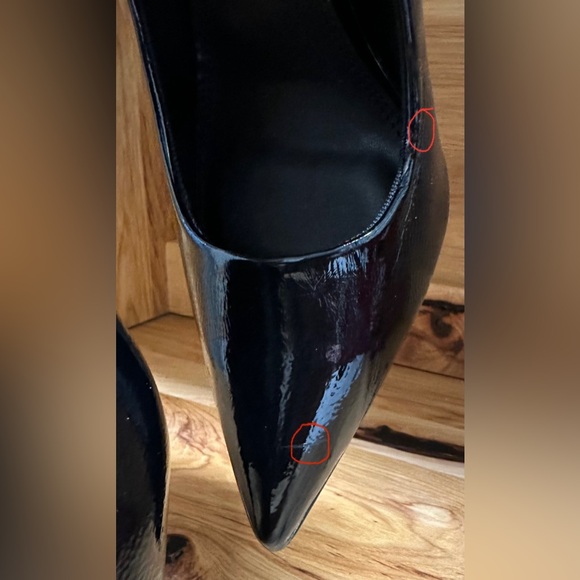 ASOS DESIGN Paphos pointed high heeled stiletto pumps in black patent NWT - Picture 9 of 11